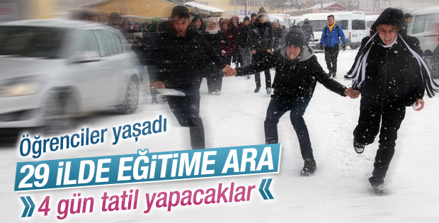 29 ilde eğitime kar engeli