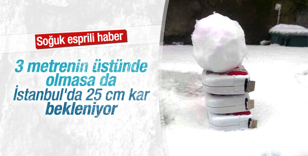 İstanbul'da 25 cm kar beklentisi