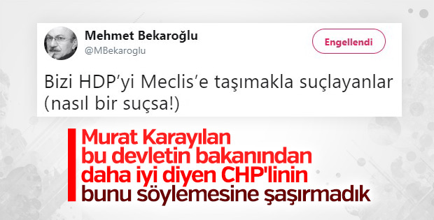 CHP'li Mehmet Bekaroğlu'nun HDP itirafı