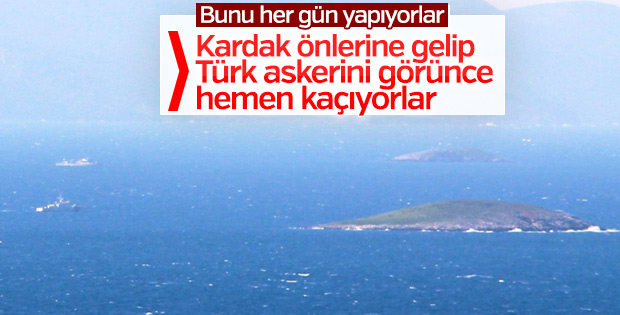 Türk askeri Yunanları Kardak'a yanaştırmadı