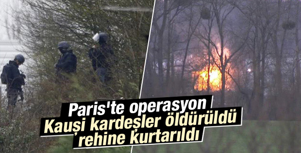 Paris saldırganları öldürüldü