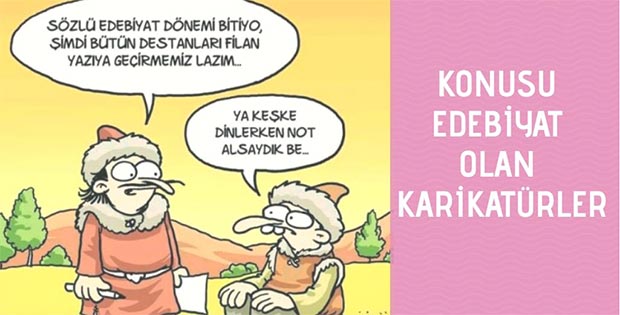 Edebiyat konulu karikatürler