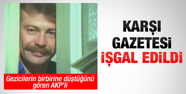 Karşı çalışanları kapatılan gazeteyi işgal etti