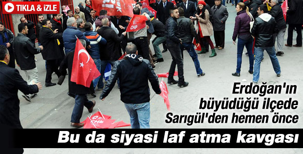Kasımpaşa'da AK Partililer ve CHP'liler arasında arbede 