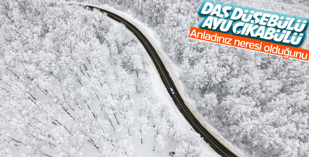 Kar yağışı Kastamonu'ya çok yakıştı