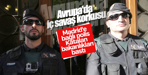 İspanyol polisi Katalan hükümet binasına baskın yaptı