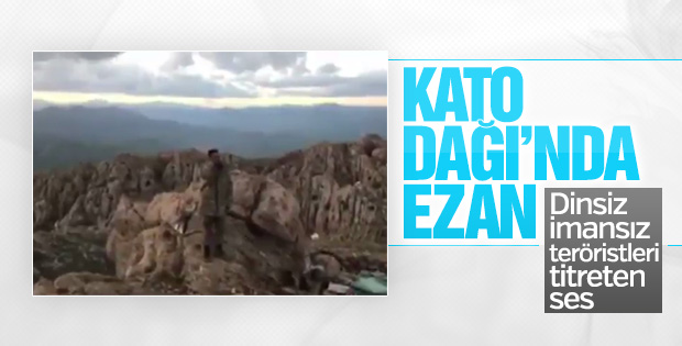 Mehmetçik Kato Dağı'nda akşam ezanı okudu