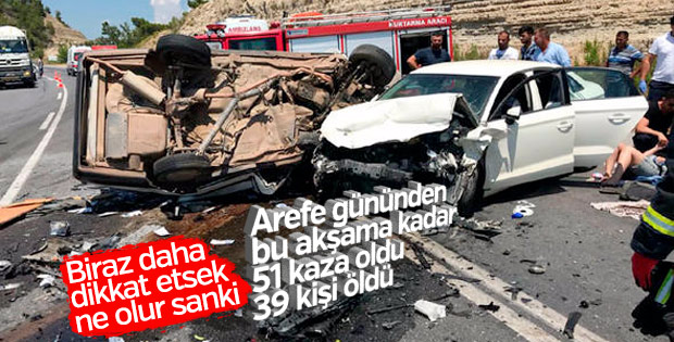 Bayram tatilinde acı bilanço: 39 ölü, 156 yaralı