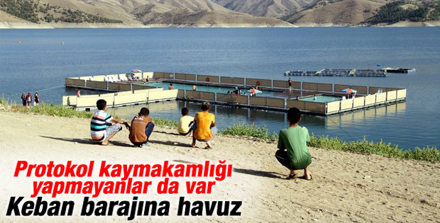 Keban Baraj Gölü'nde havuz keyfi