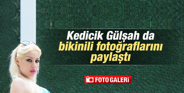 Kedicik Gülşah'tan bikinili fotoğraf