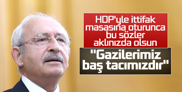 Kemal Kılıçdaroğlu, gazileri kabul etti