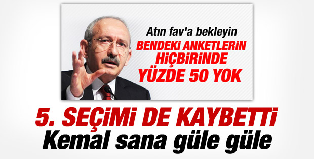 Kemal Kılıçdaroğlu 5. seçimini kaybetti