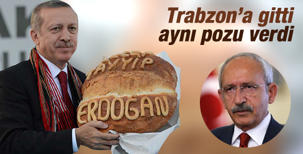 Kemal Kılıçdaroğlu'na Trabzon ekmeği hediye edildi