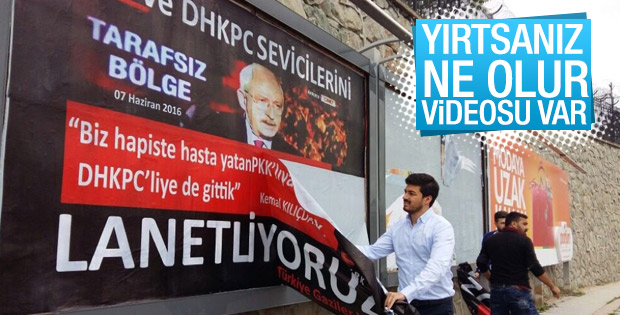 Kılıçdaroğlu'na tepki afişlerini gençlik kolları topladı
