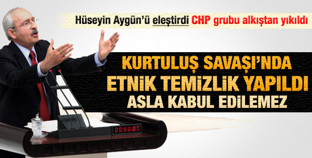 Kılıçdaroğlu parti grubundan Hüseyin Aygün'ü eleştirdi