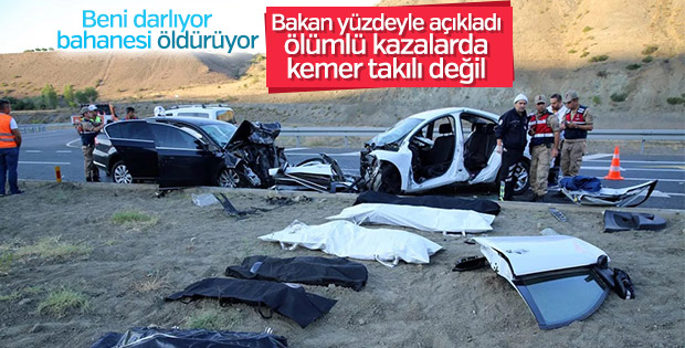 Bayramdaki ölümlü kazaların sebebi emniyet kemeri
