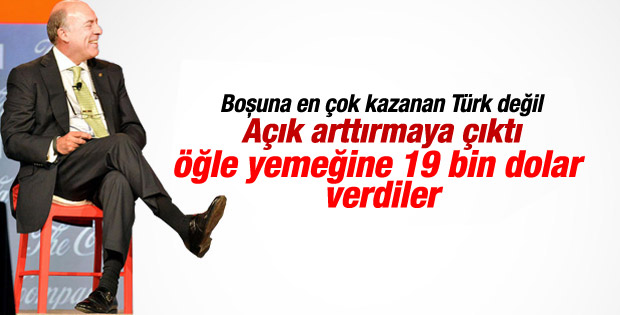 Muhtar Kent'le öğle yemeği 19 bin dolar