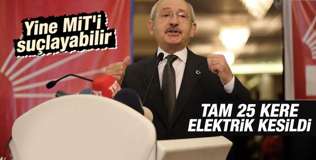 Kılıçdaroğlu'nun Adana konuşmasında elektrikler kesildi İZLE