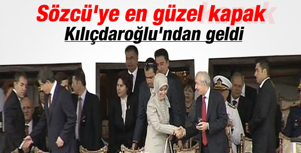 Sare Davutoğlu Kılıçdaroğlu ile el sıkıştı İZLE