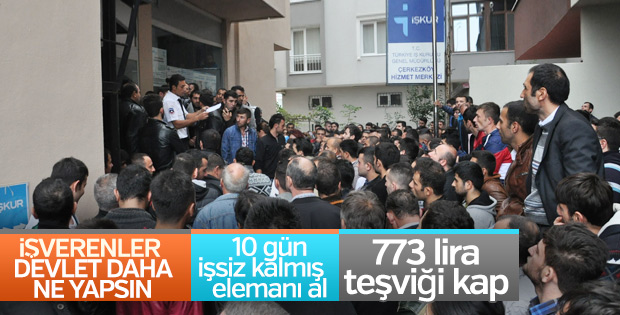 10 gün işsiz kalmış işçiyi çalıştıran teşvik alacak