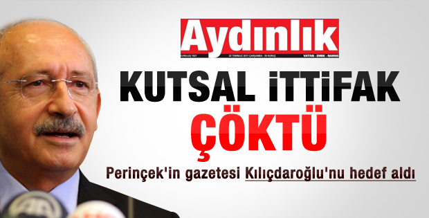 Aydınlık'tan Kılıçdaroğlu'na tepki manşeti
