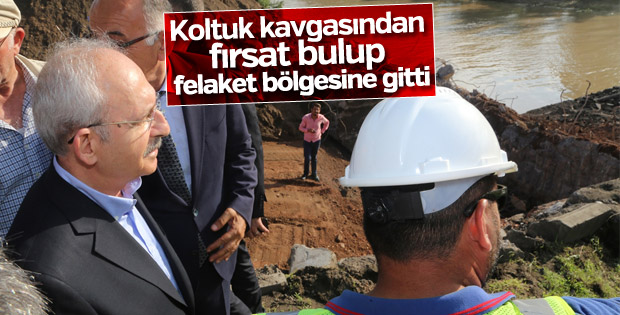 Kılıçdaroğlu, Ordu'daki sel bölgesini inceledi