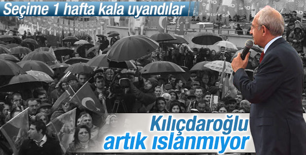 Kılıçdaroğlu mitinginde bu kez ıslanmadı