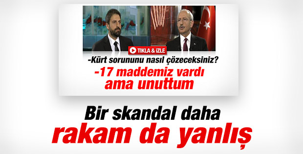 Kılıçdaroğlu manifestonun madde sayısını da unuttu