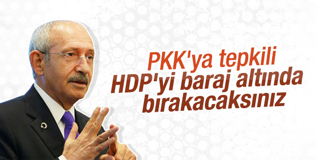 Kılıçdaroğlu'na göre PKK'nın hedefinde HDP var