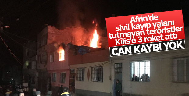 Teröristlerden Kilis'e roketli uçaksavarlı saldırı