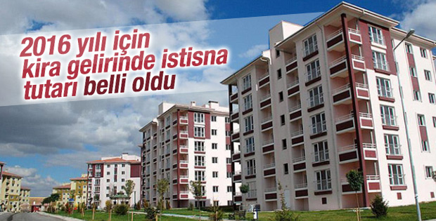 Kira gelirleri için istisna tutarı belli oldu
