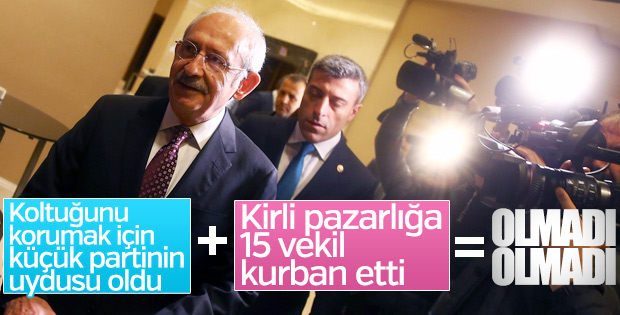 Kılıçdaroğlu'nun 15 vekil hamlesi tutmadı