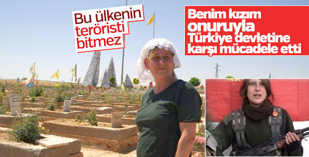Kırmızı fularlı teröristin annesi terörü övüyor