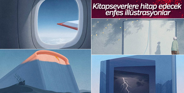 Kitapseverleri gülümsetecek enfes illüstrasyonlar