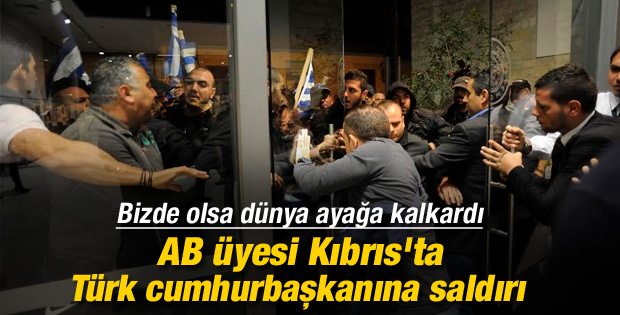 KKTC Cumhurbaşkanı Rum Kesimi'nde saldırıya uğradı