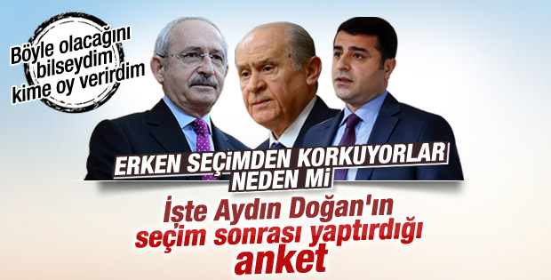 Aydın Doğan'ın seçim sonrası anketi