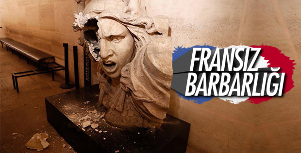Fransa'da tarihi eserler tahrip edildi
