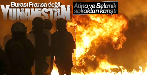 Yunanistan karıştı: Eylemciler polisle çatıştı