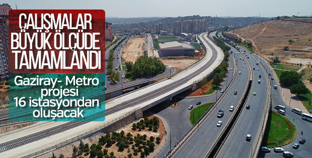 Gaziray-Metro Projesi çalışmalarının yüzde 77’si tamamlandı