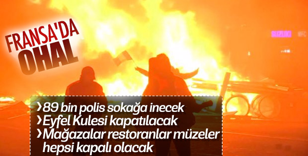 Fransa'da cumartesi 89 bin polis sokaklarda olacak