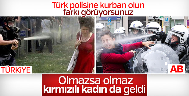 Brüksel'de polis şiddeti