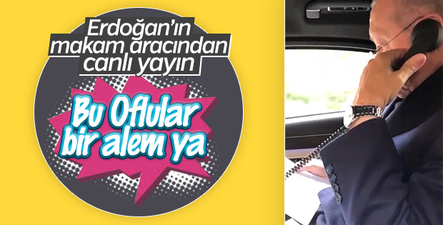 Cumhurbaşkanı Erdoğan'ın makam aracındaki görüşmesi
