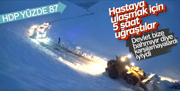 Yüksekova'da 5 saatlik hasta kurtarma operasyonu
