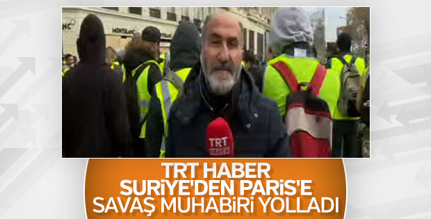 TRT Haber muhabiri Paris’te yaşanan kaosu canlı bildirdi