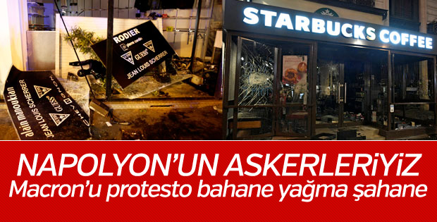 Fransa'da yağmalamalar meydana geldi