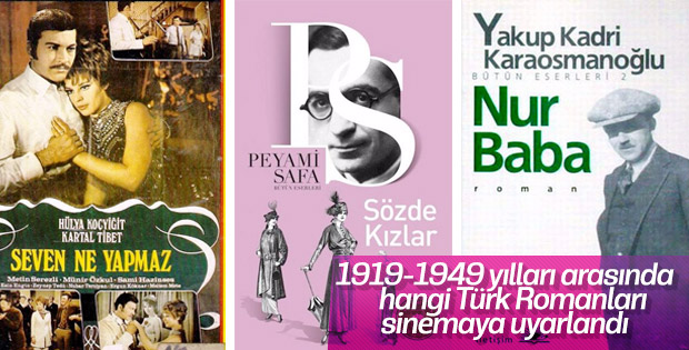 1919 - 1949 döneminde filme uyarlanan Türk Romanları