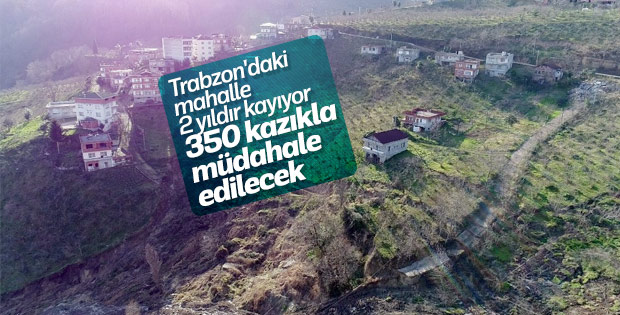 İki yıldır kayan mahalle 350 fore kazıkla kurtarılacak