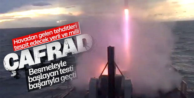 Yerli ve milli ÇAFRAD ilk testten başarıyla geçti