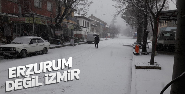 İzmir'de kar yağışı