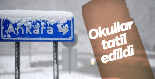 Ankara'da eğitime kar tatili